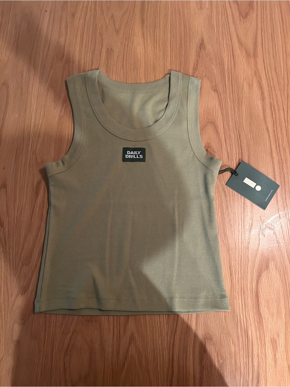 Daily Drills Logo Ribbed Tank - Matcha Green Size M/L NWT